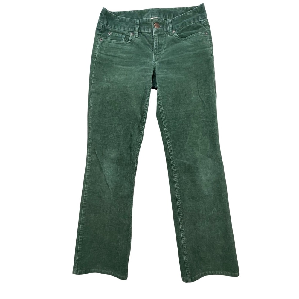 J.Crew Green Favorite Fit Corduroy Stretch Pants Women 26S